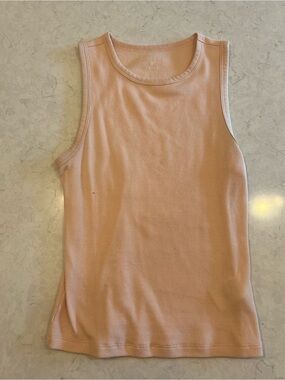 American Eagle Outfitters Peach Ribbed Tank Top